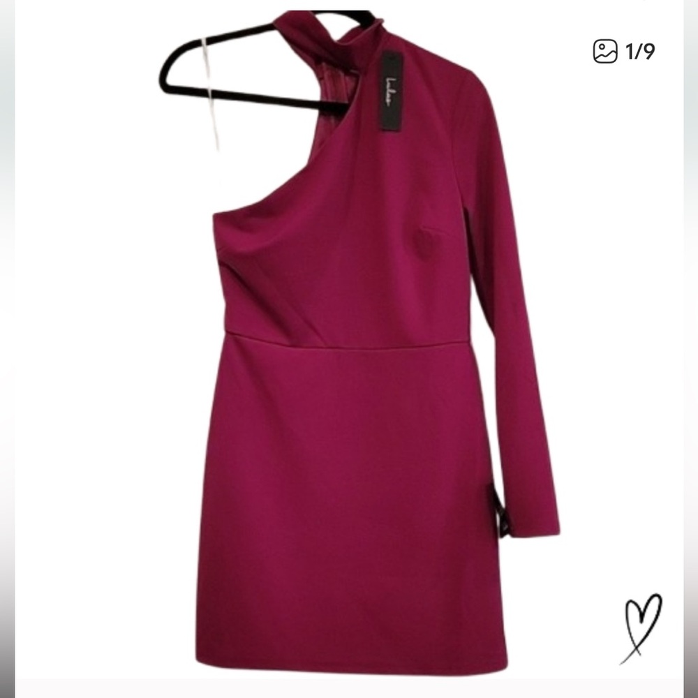 Lulu's Fuchsia One-Shoulder Dress